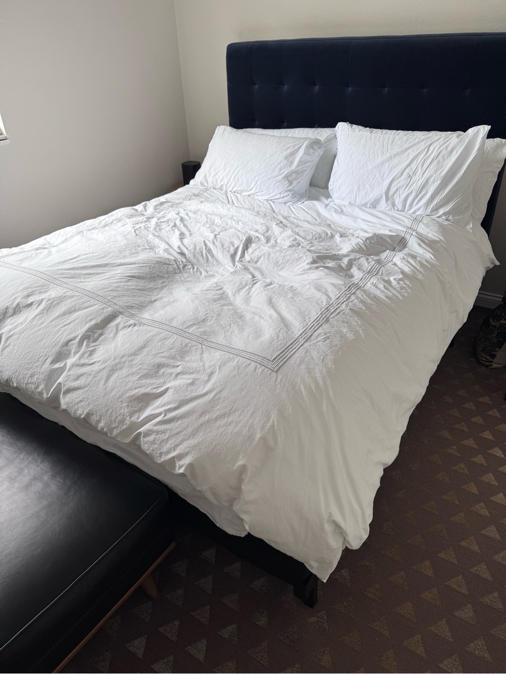Dea Italian Luxury Linens Sinfonia Toscana Percale Duvet White Queen
